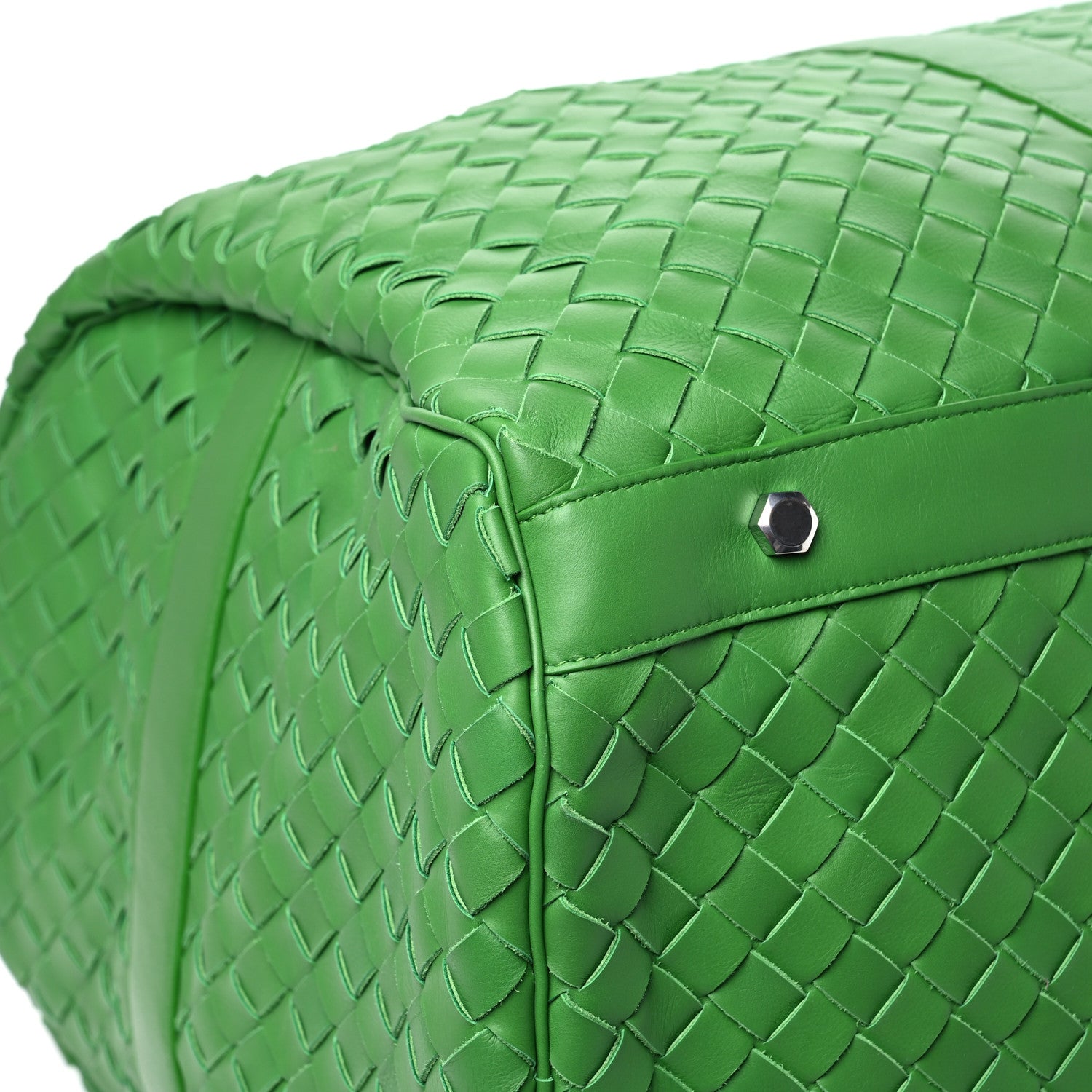 Bottega Veneta Calfskin Intrecciato Large Duffle Bag Parakeet 12 of 13