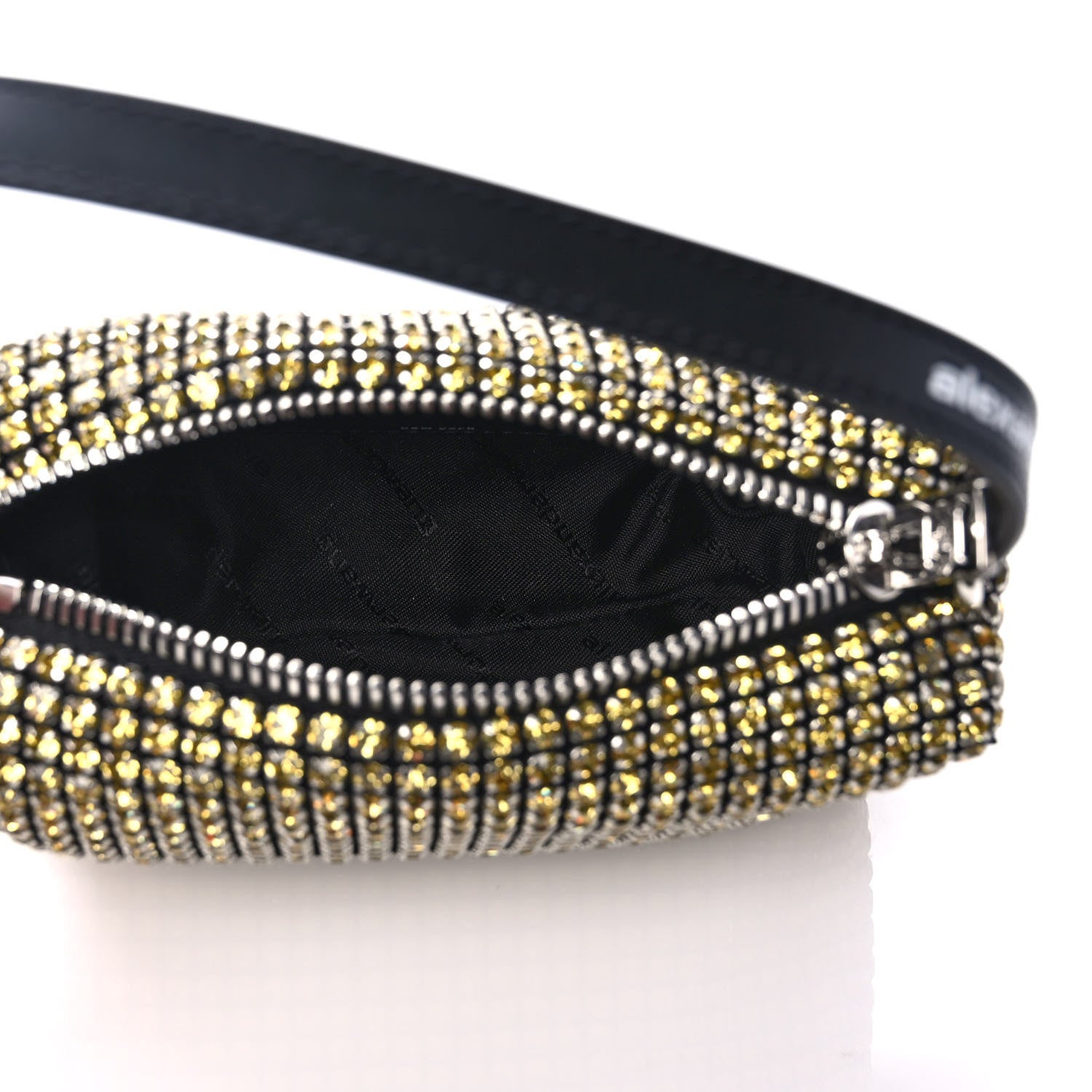 Alexander Wang Mesh Crystal Rhinestone Mini Heiress Pouch Porcelain 5 of 9