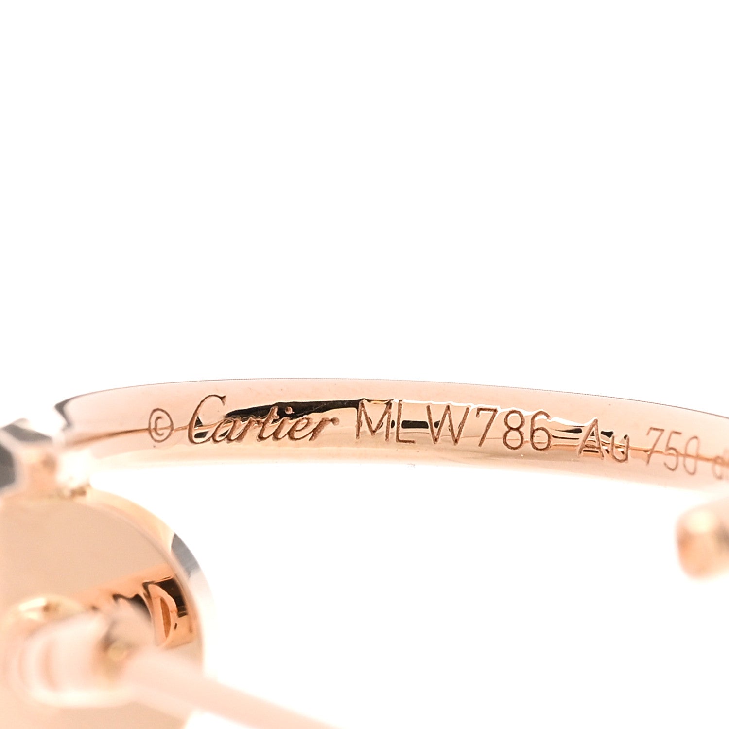 Cartier 18K Pink Gold Juste Un Clou Hoop Earrings 4 of 5