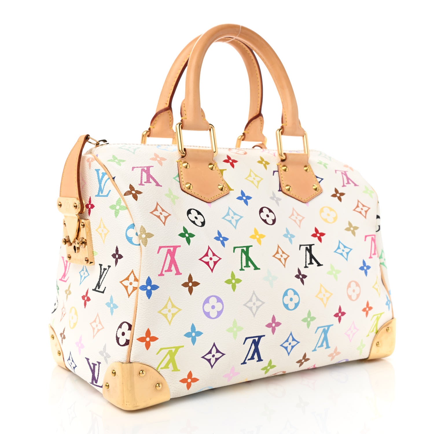 Louis Vuitton Monogram Multicolor Speedy 30 White 3 of 8