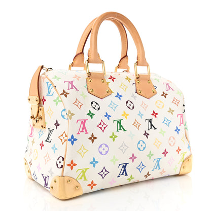 Louis Vuitton Monogram Multicolor Speedy 30 White 3 of 8