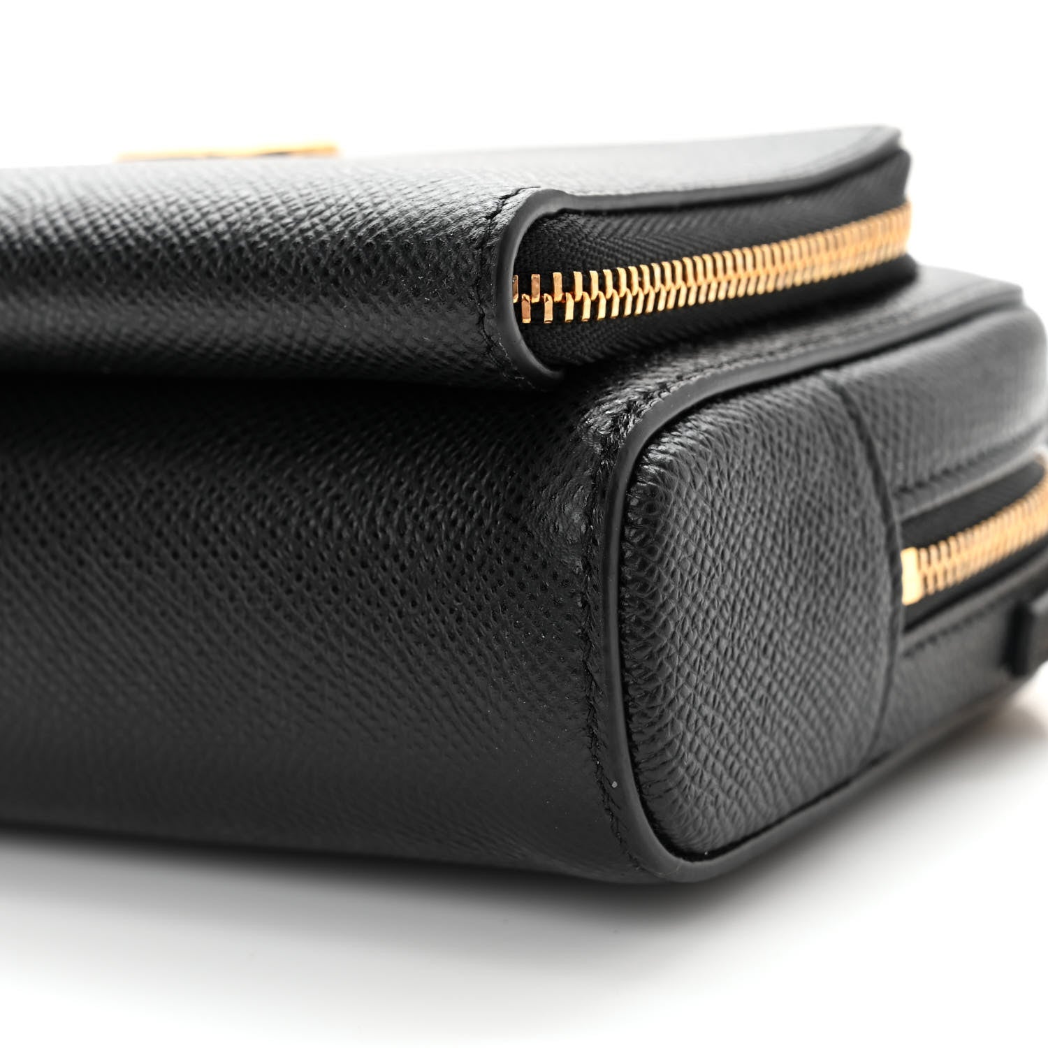 Christian Dior Grained Calfskin Caro Double Pouch Black 11 of 13