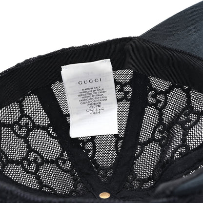 Gucci Mesh GG Monogram Shivali Baseball Hat M Black 9 of 10