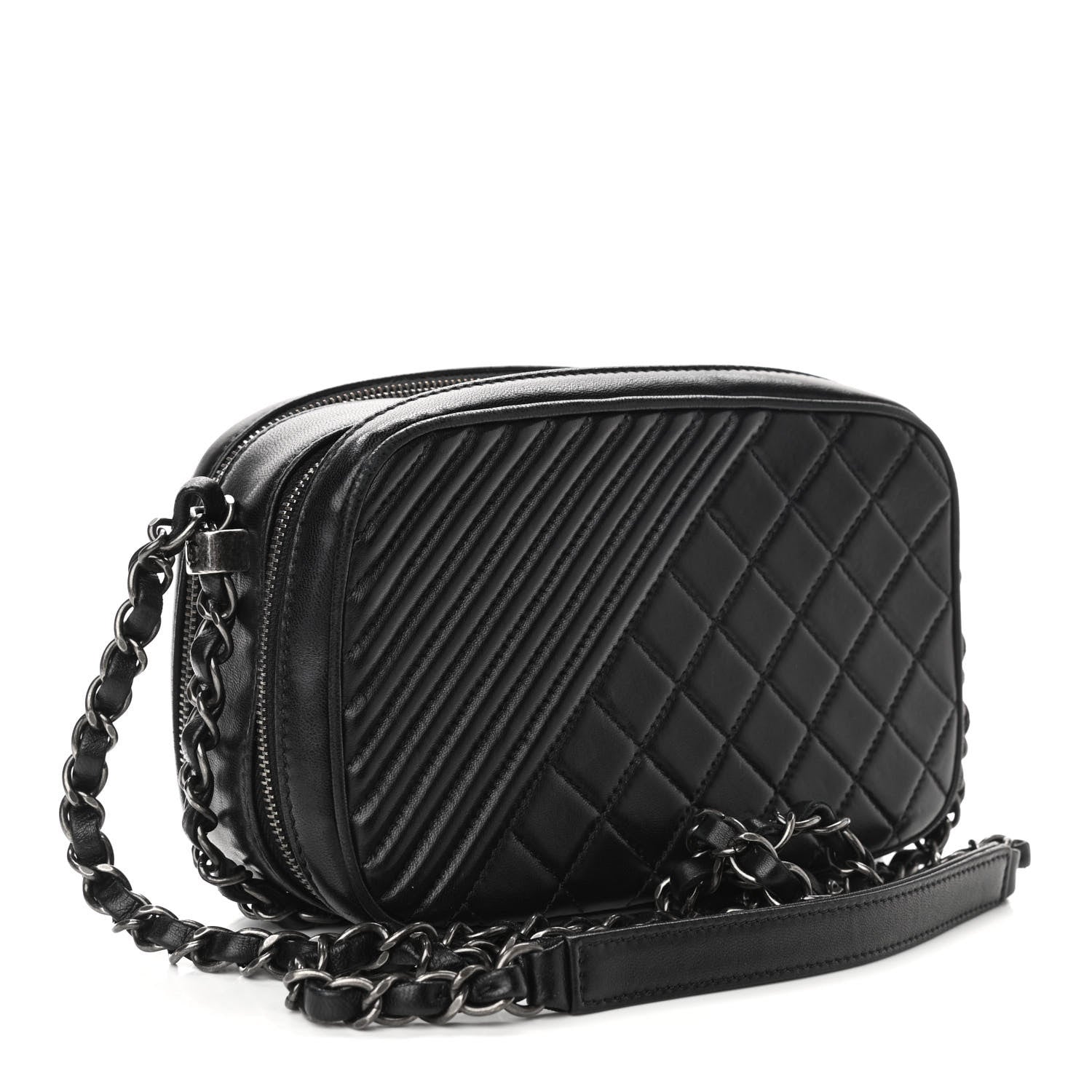 Chanel Lambskin Small Coco Boy Camera Case Black 3 of 11