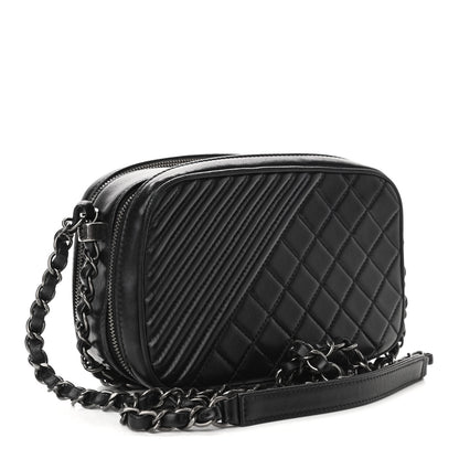 Chanel Lambskin Small Coco Boy Camera Case Black 3 of 11