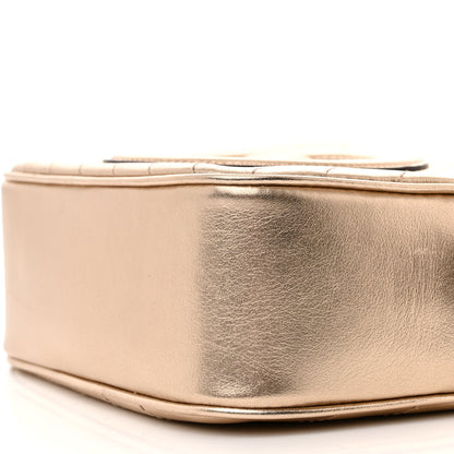 Gucci Metallic Sakai Be Green Calfskin Diagonal Stitched Small Blondie Shoulder Bag Golden Beige 10 of 10