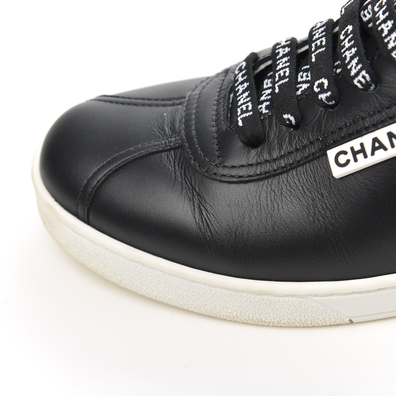 Chanel Calfskin CC Womens Sneakers 35 Black 10 of 16