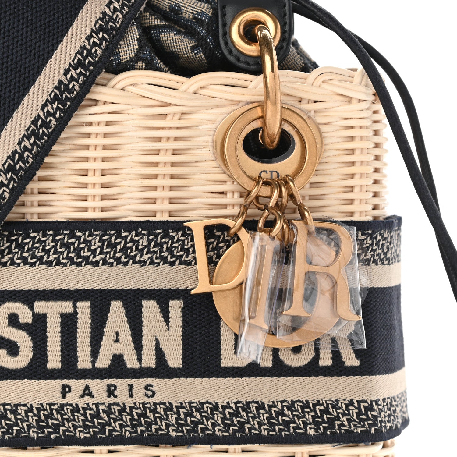 Christian Dior Wicker Oblique Mini Lady Dior Bag Blue 7 of 11