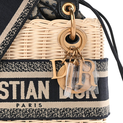 Christian Dior Wicker Oblique Mini Lady Dior Bag Blue 7 of 11
