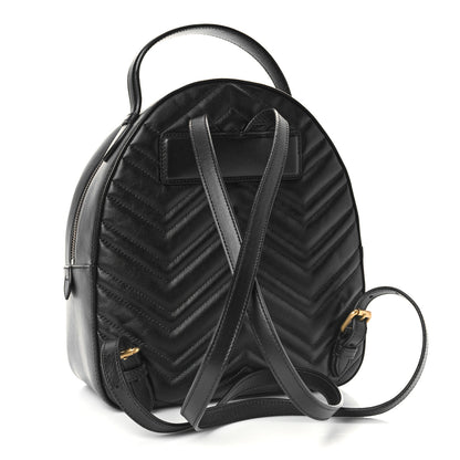 Gucci Calfskin Matelasse GG Marmont Dome Backpack Black 3 of 9