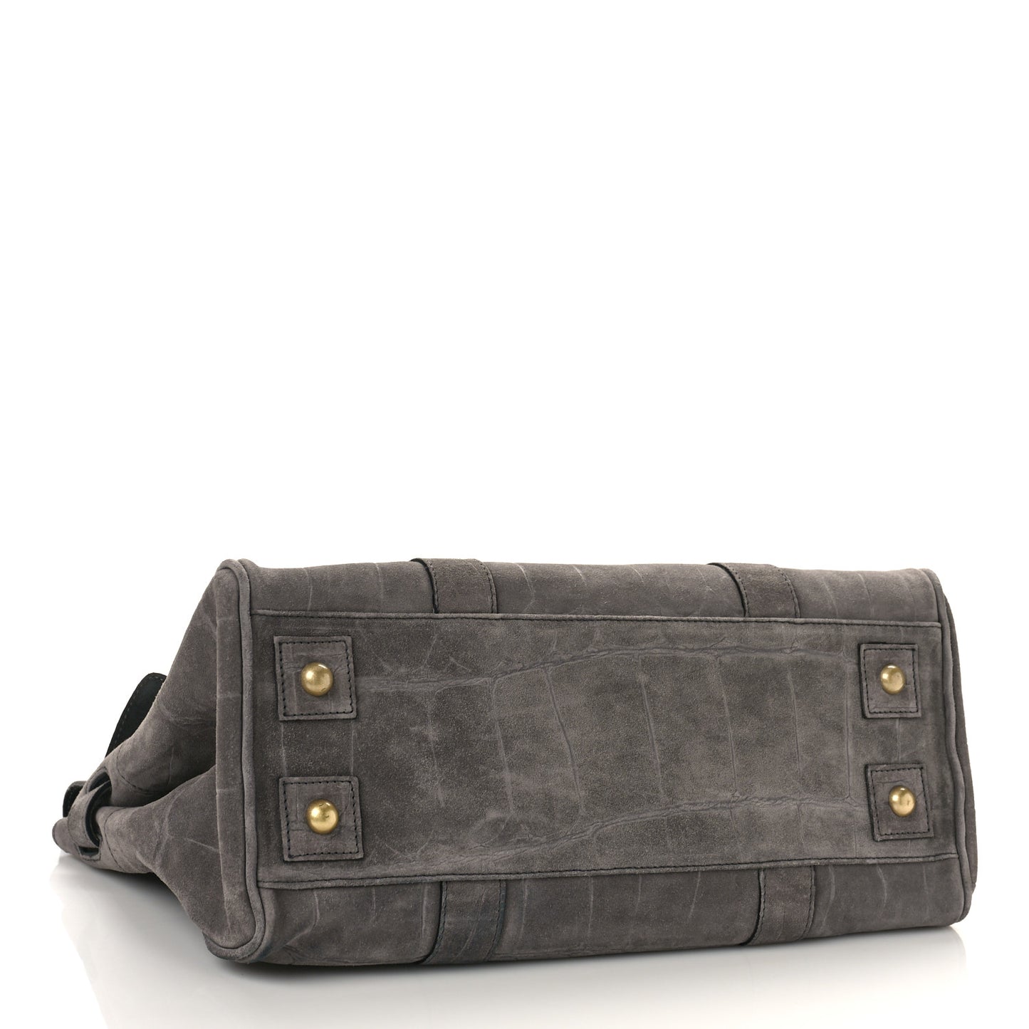 Suede Crocodile Embossed Bayswater Grey