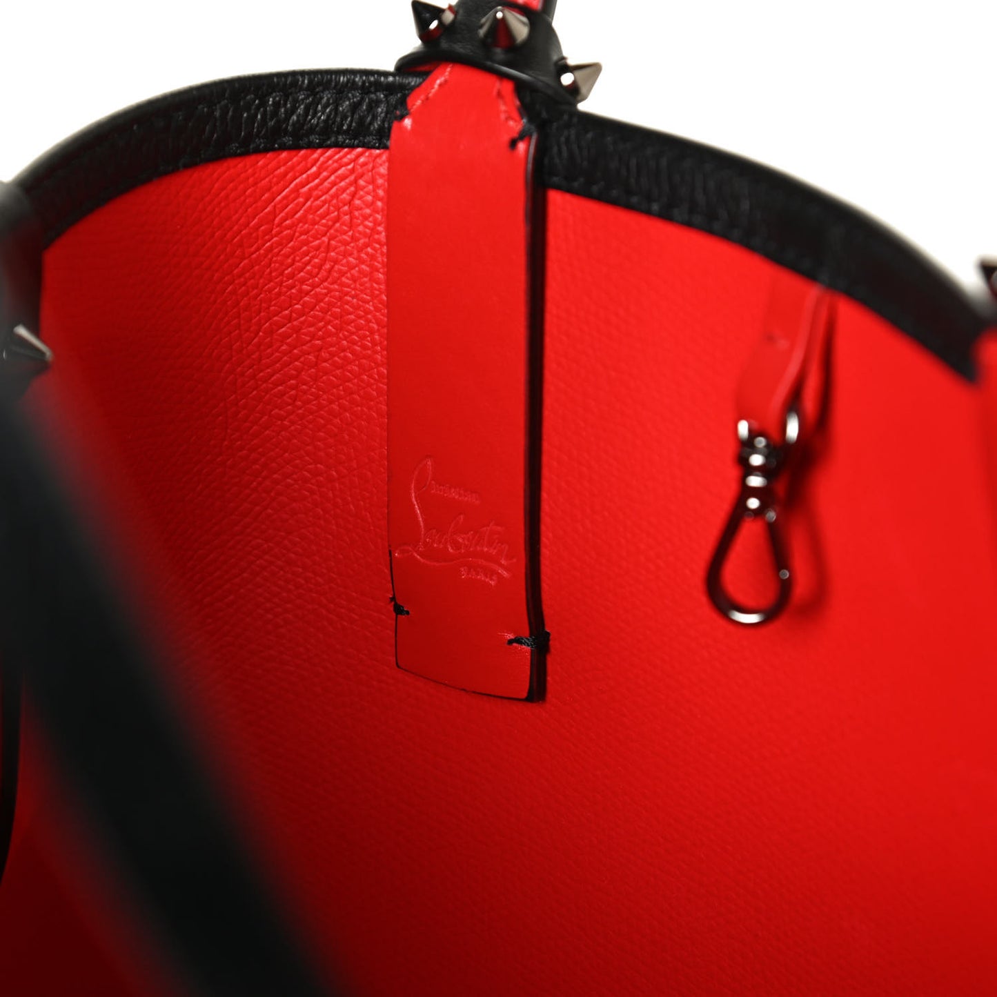 Calfskin Spikes Mini East West Cabata Tote Black