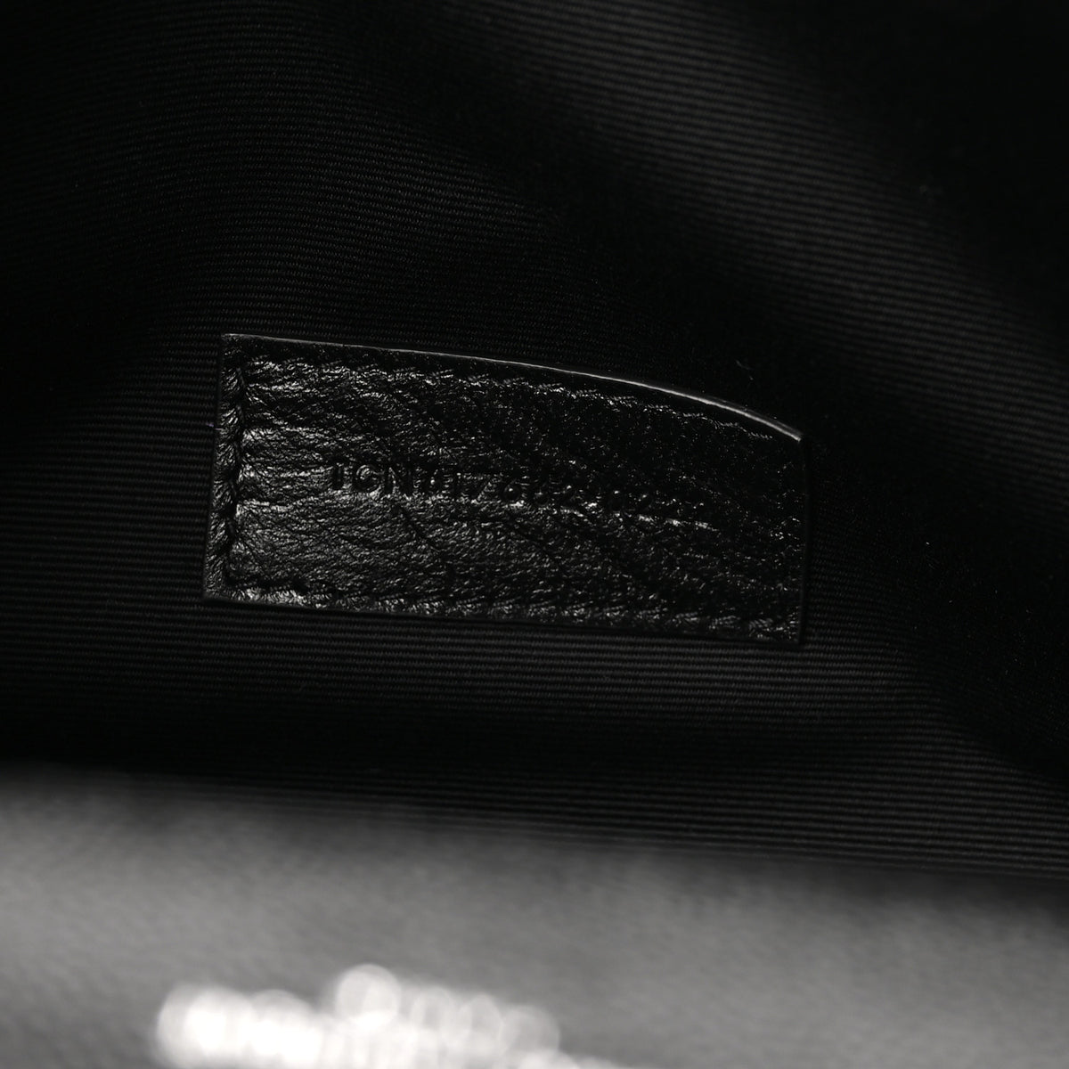 Grain De Poudre Matelasse Chevron Monogram Envelope Clutch Black