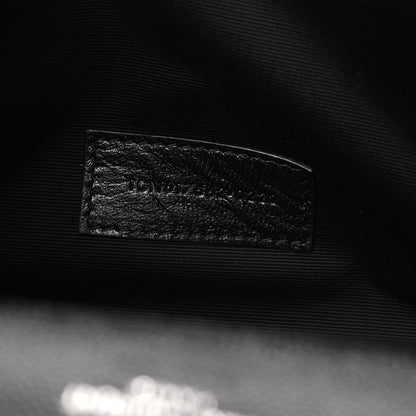Saint Laurent Grain De Poudre Matelasse Chevron Monogram Envelope Clutch Black 7 of 9