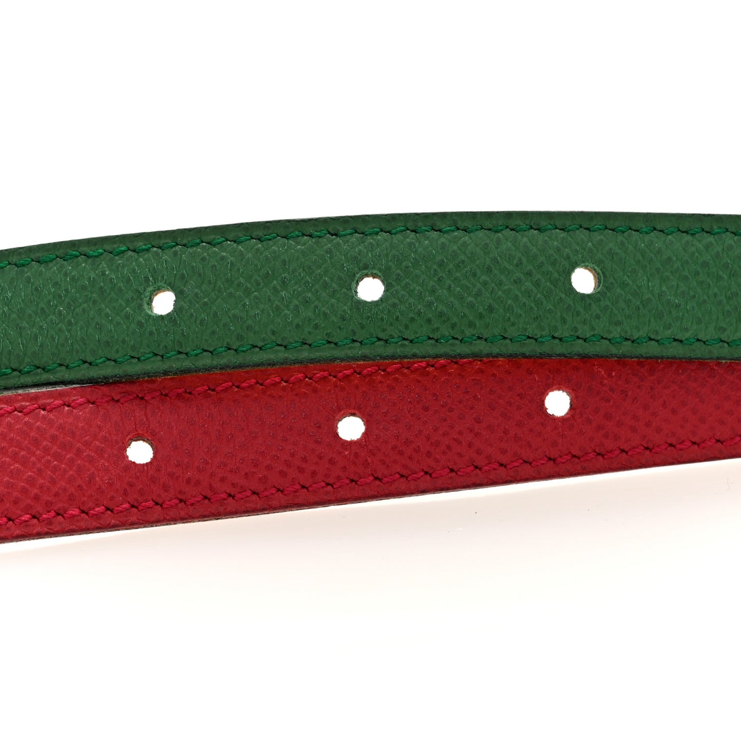 Epsom Double Strap Reversible Belt 80 32 Green Red Gold Yellow