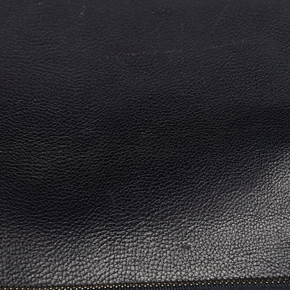 Saint Laurent Calfskin Mixed Matelasse Triquilt Large Monogram Envelope Satchel Deep Marine 11 of 25