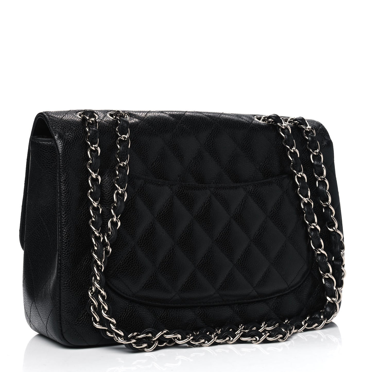 Caviar Quilted Jumbo Single Flap Black