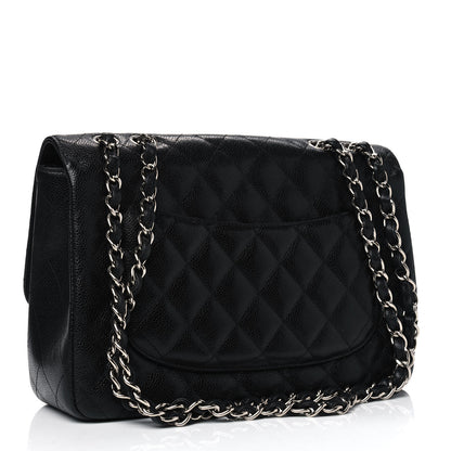 Chanel Caviar Quilted Jumbo Single Flap Black 2 of 9
