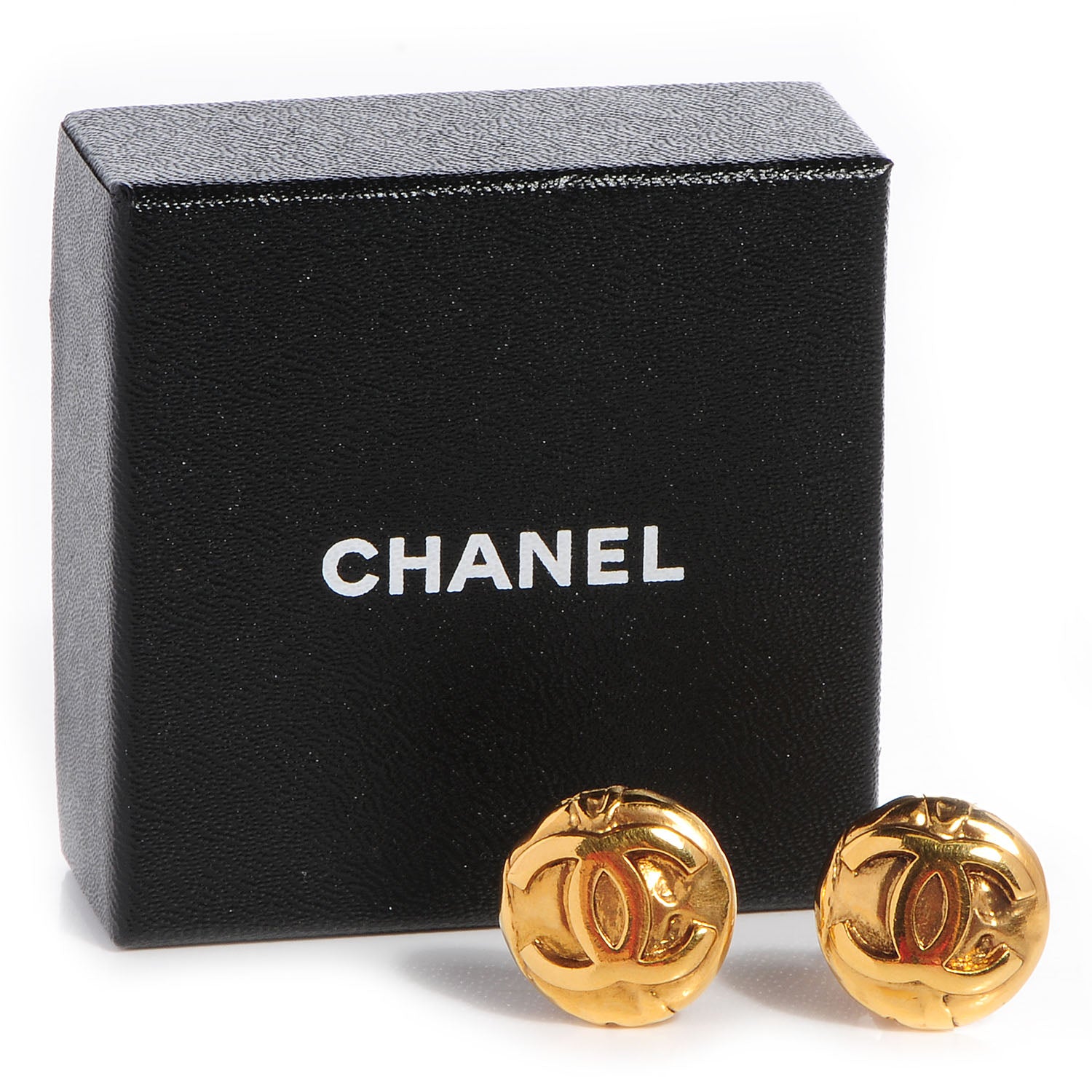 Chanel CC Clip On Earrings Gold 3 of 5