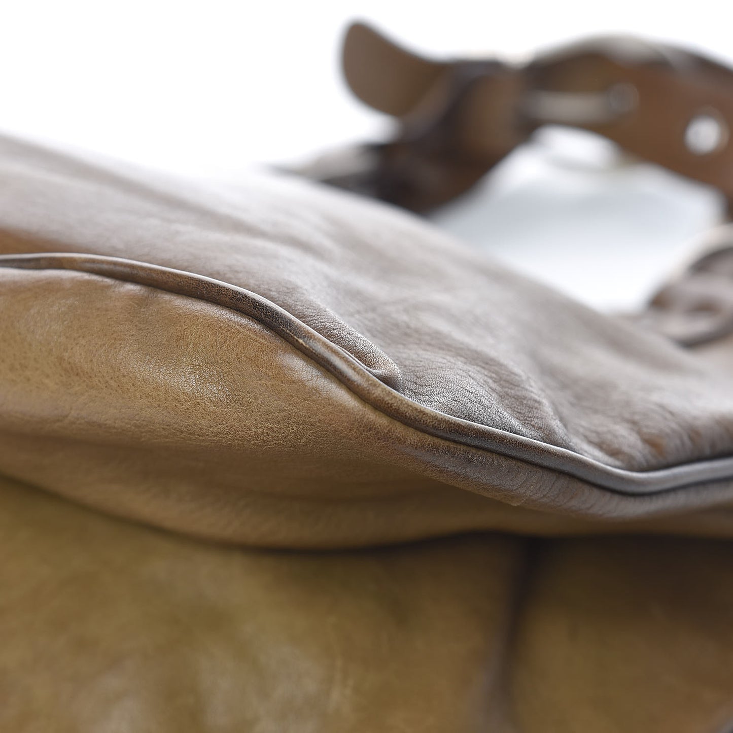 Calfskin Medium Gaucho Double Saddle Bag Brown