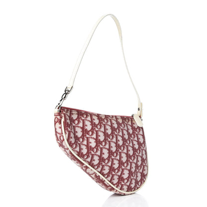 Christian Dior Monogram Mini Saddle Pochette Red 3 of 13