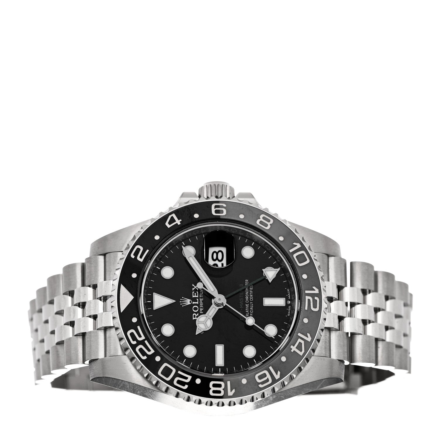 Rolex Stainless Steel 40mm Oyster Perpetual Date GMT Master II Bruce Wayne Watch Black 126710GRNR 2 of 5