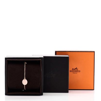 Hermes 18K Rose Gold Diamond PM Ex-Libris Bracelet ST 4 of 4