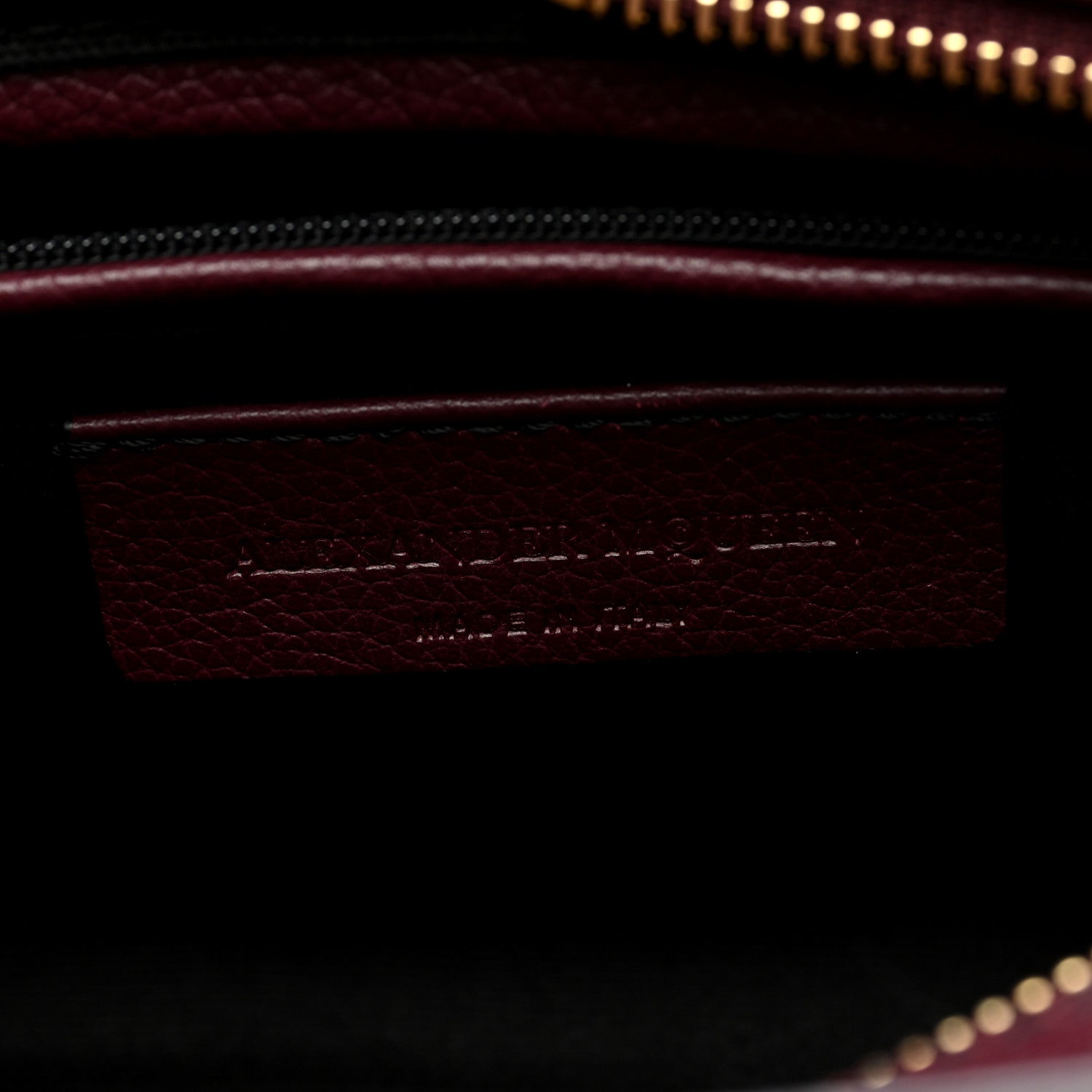 Alexander McQueen Pebbled Calfskin Mini Padlock Tote Bordeaux 6 of 10