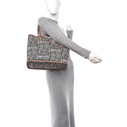 MCM Metallic Visetos Medium Liz Reversible Shopper Tote Champagne Gold 2 of 15