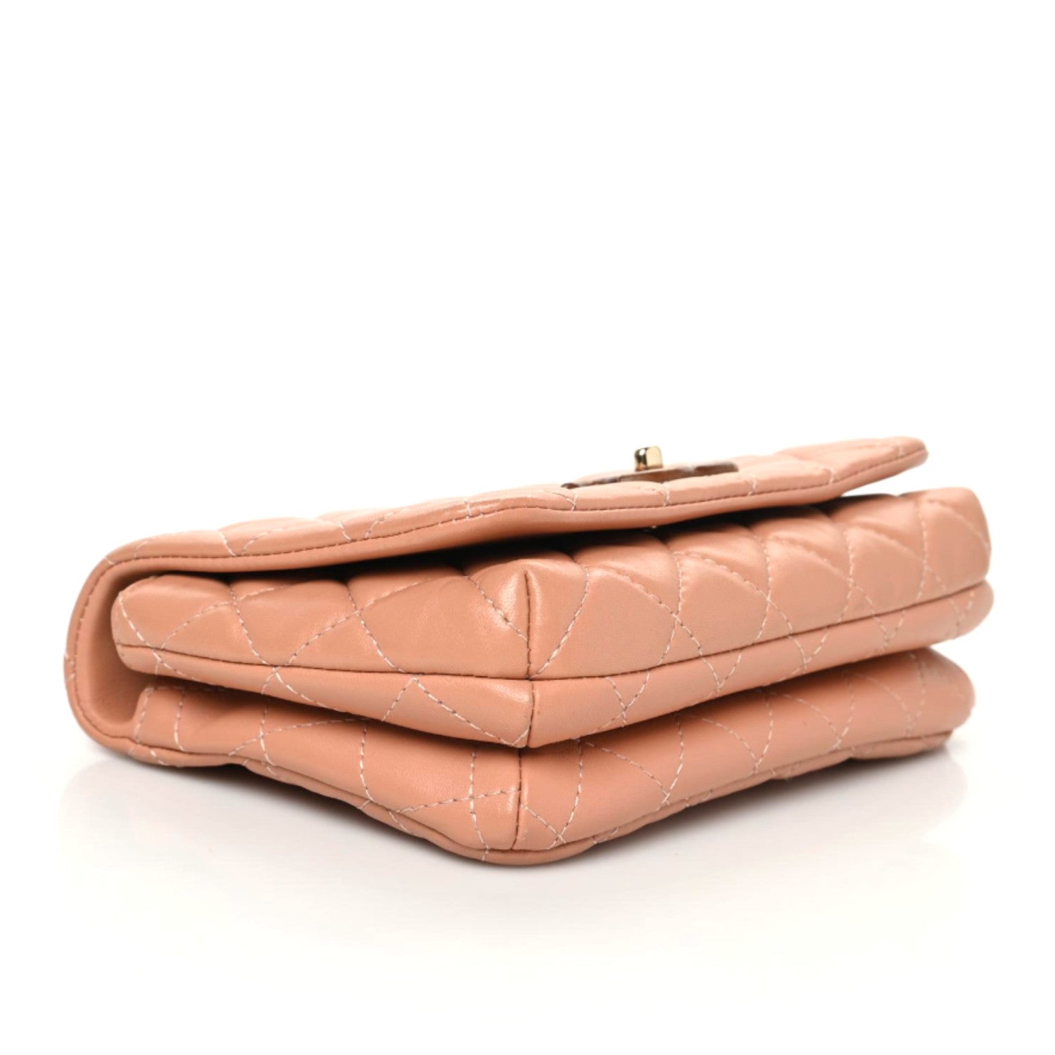 Chanel Lambskin Quilted Wood Mini Coco Handle Flap Beige 4 of 10