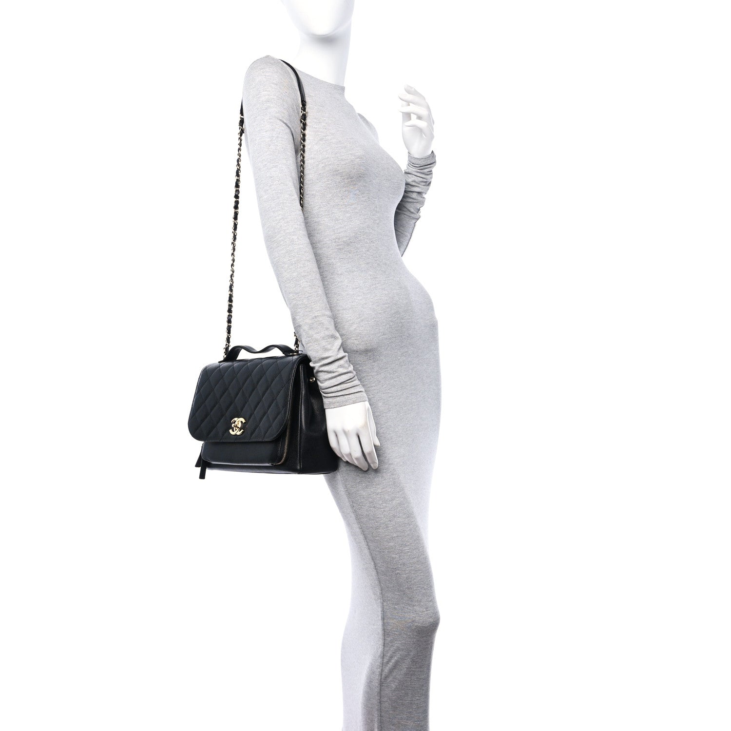 Chanel Caviar Quilted Large Business Affinity Flap Black 2 of 11
