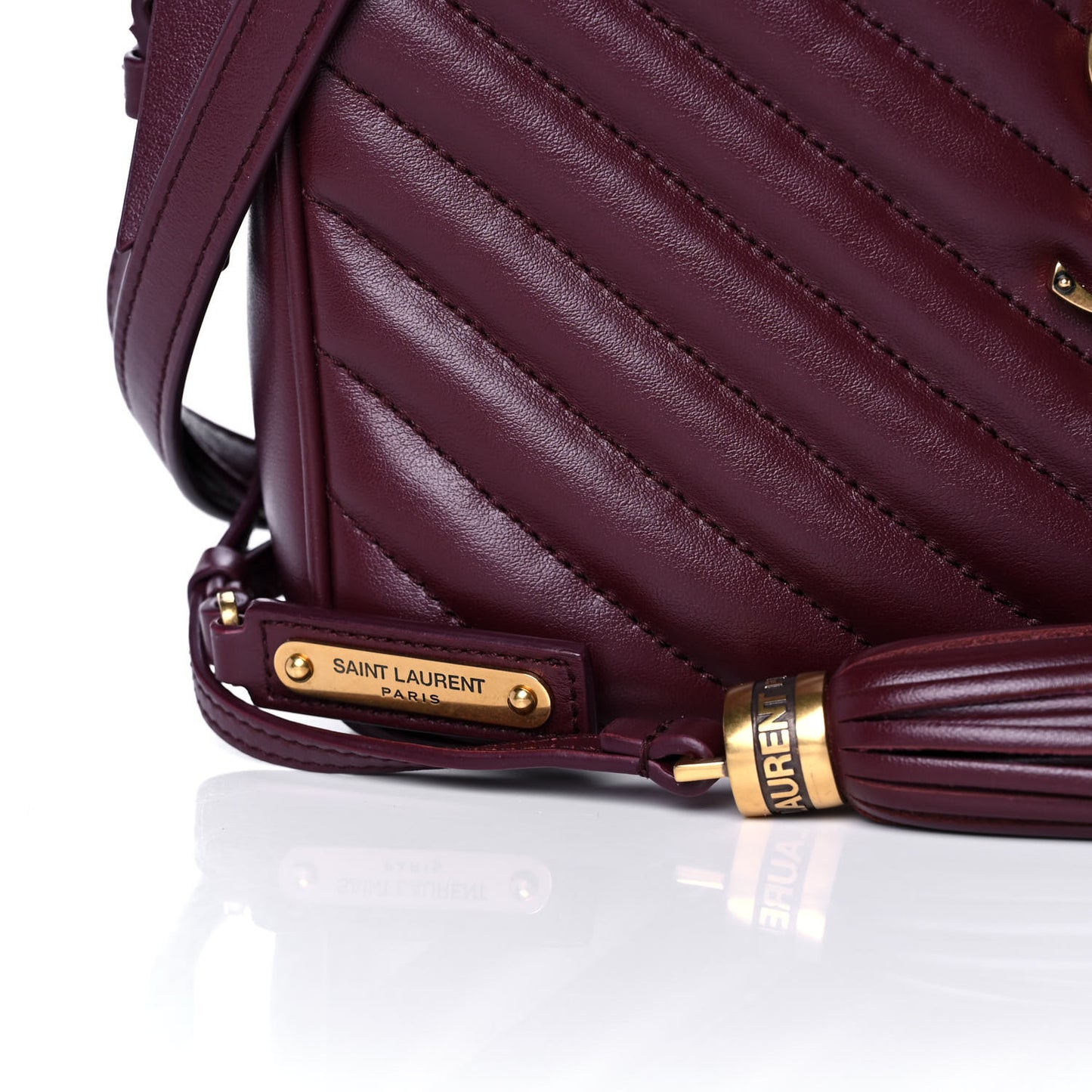 Calfskin Matelasse Monogram Lou Camera Bag Dark Legion Red