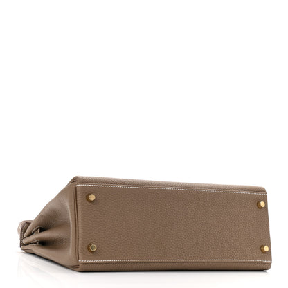 Hermes Togo Kelly Retourne 32 Etoupe 3 of 9