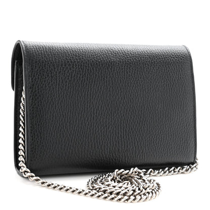 Gucci Calfskin Mini Dionysus Chain Wallet Black 3 of 11