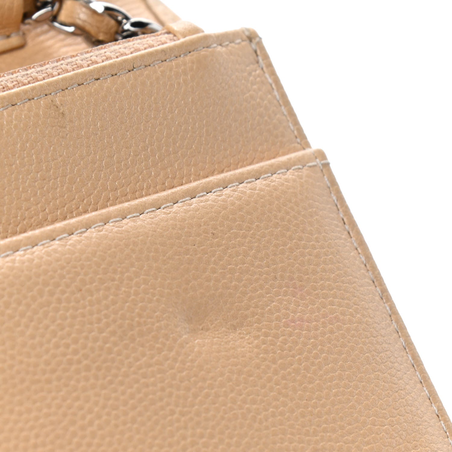 Chanel Caviar Sevruga Wallet on Chain WOC Beige 12 of 16