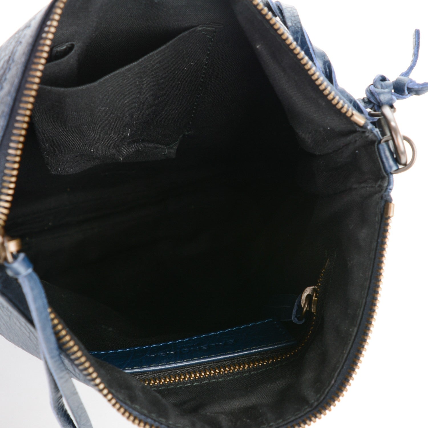 Balenciaga Agneau Classic Hardware Flat Crossbody Bleu Obscur 5 of 7