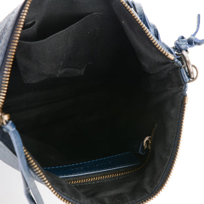 Balenciaga Agneau Classic Hardware Flat Crossbody Bleu Obscur 5 of 7