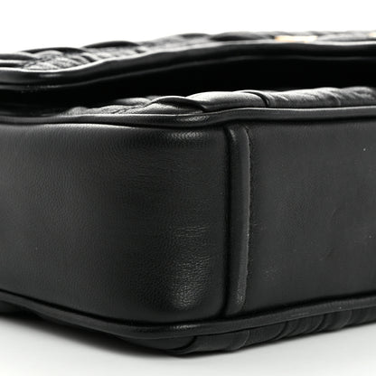 Prada Nappa Gaufre Medium Chain Flap Shoulder Bag Black 9 of 10