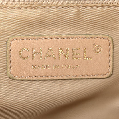 Chanel Nylon Printed Quilted Accordion Flap Black Gold 6 of 13