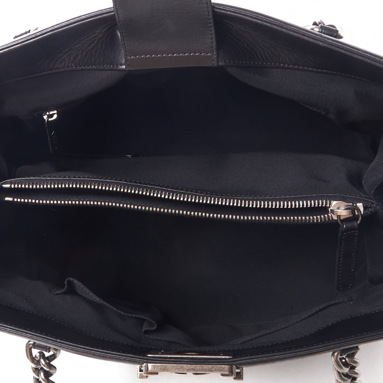 Chanel Glazed Calfskin Boy Tote Black 4 of 10