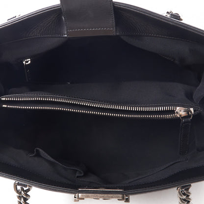 Chanel Glazed Calfskin Boy Tote Black 4 of 10