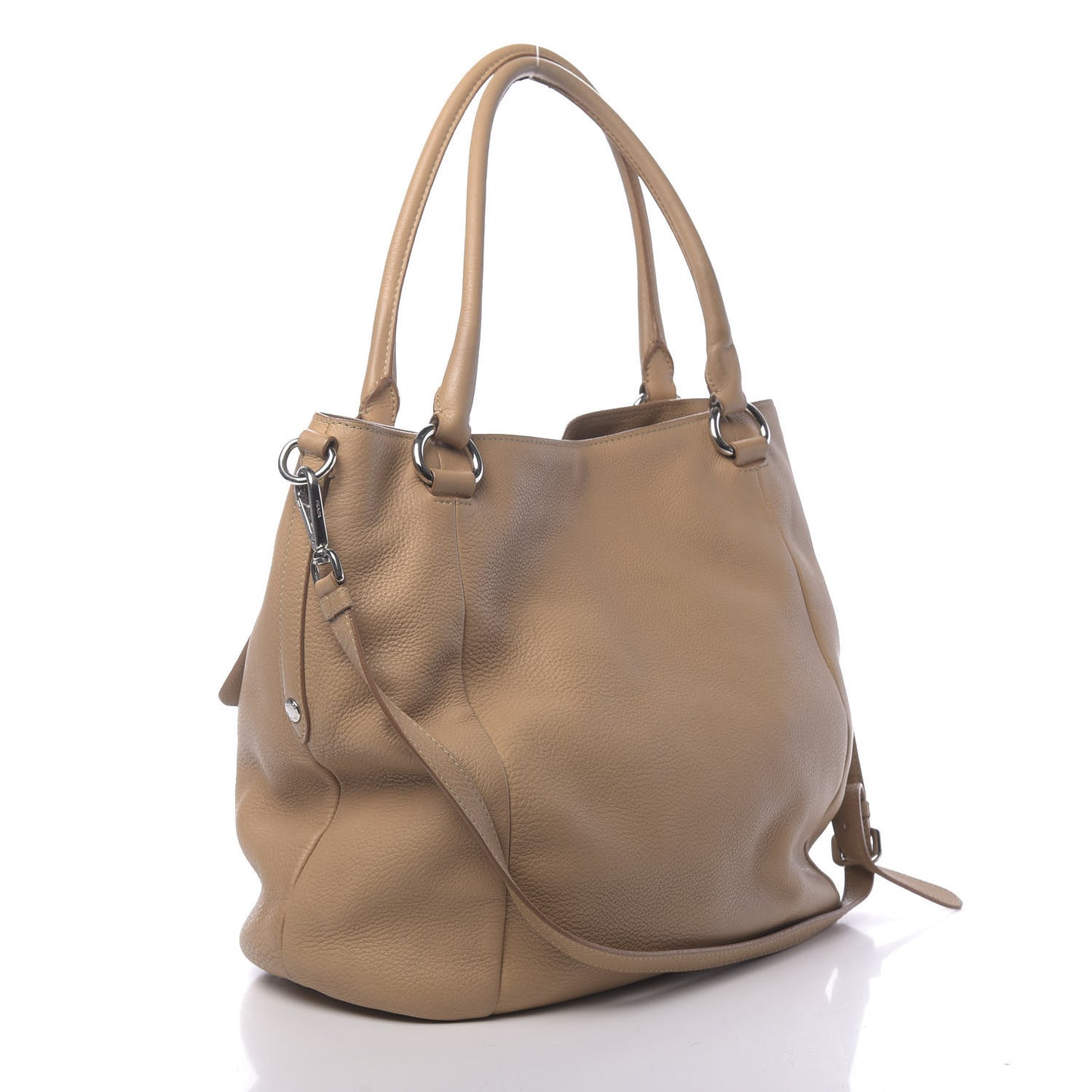 Vitello Daino Shoulder Bag Sabbia