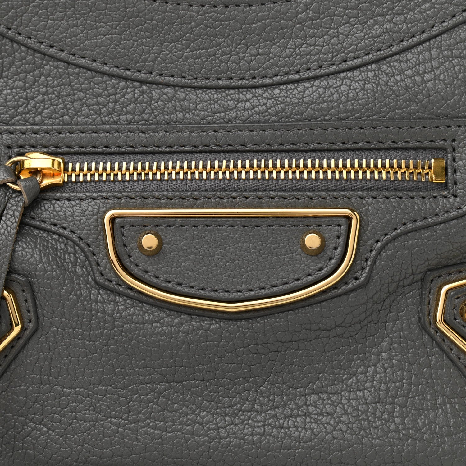 Balenciaga Chevre Gold Metallic Edge Hardware Hip Gris Acier 7 of 10