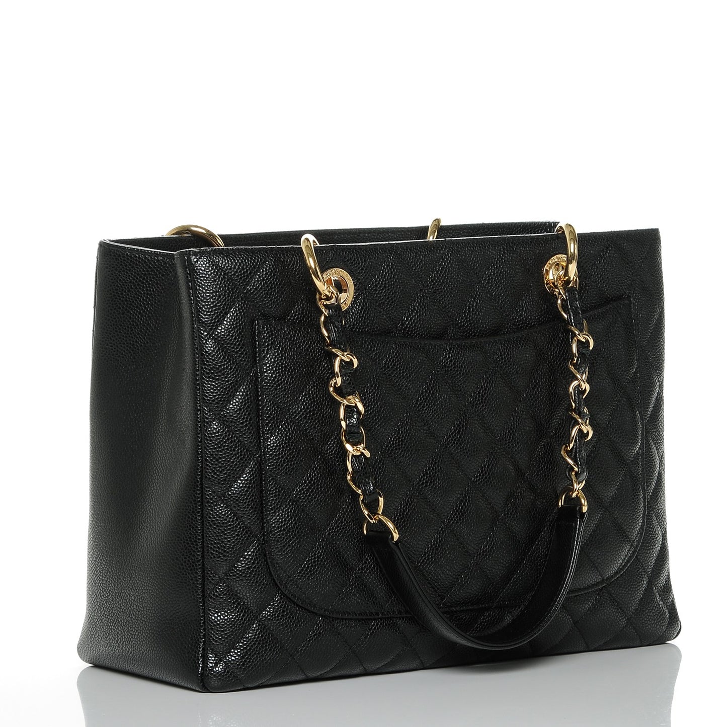 Caviar Quilted Grand Shopping Tote GST Black