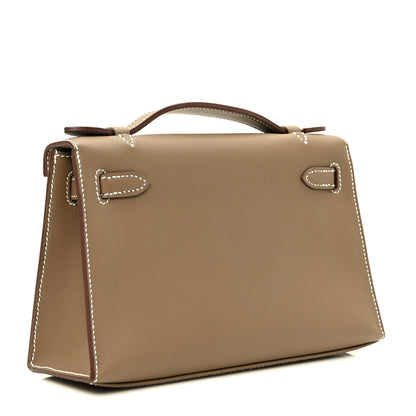 Hermes Swift Kelly Pochette Clutch Etoupe 3 of 10