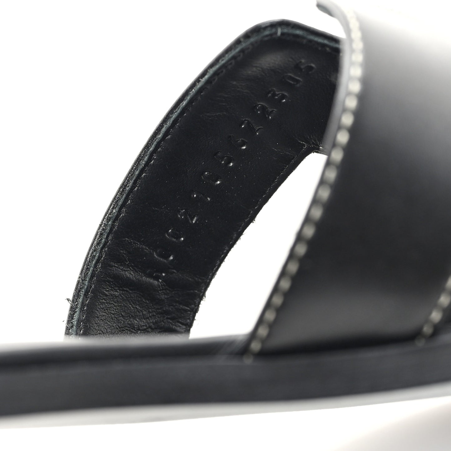 Box Calfskin Oran Sandals 38 Black