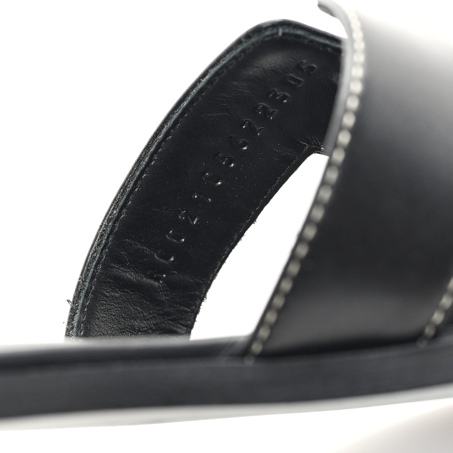Hermes Box Calfskin Oran Sandals 38 Black 9 of 10
