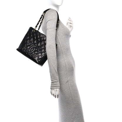 Chanel Caviar Quilted Petit Shopping Tote PST Black 2 of 14