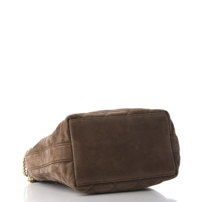 Chanel Suede Calfskin Small On My Shoulder Drawstring Bag Brown 3 of 9