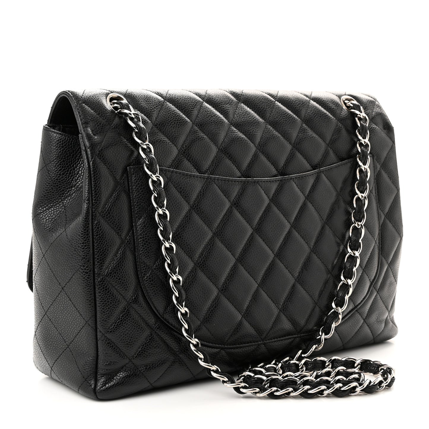 Caviar Quilted Maxi Single Flap Black